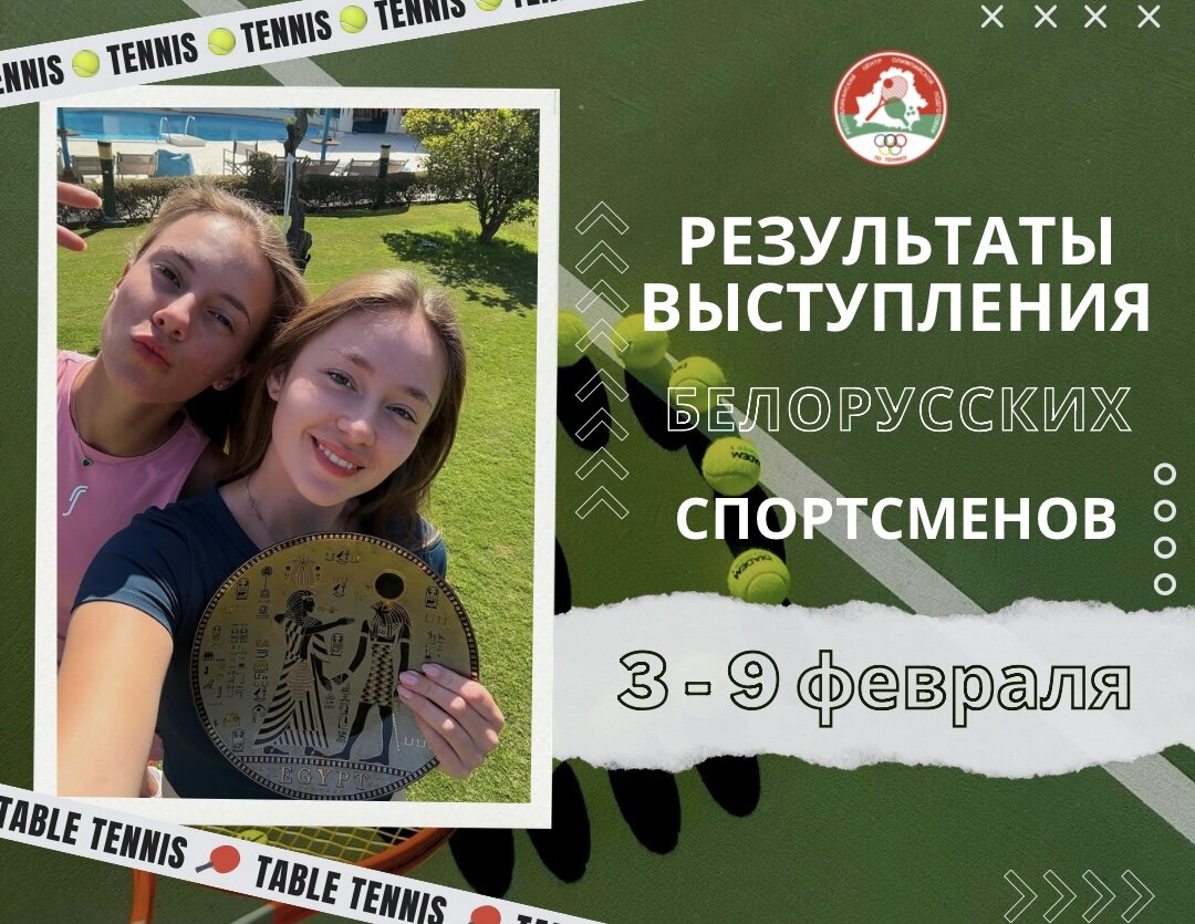 Результаты наших теннисистов на соревнованиях прошедшей недели