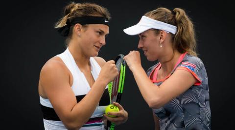 Соболенко и Мертенс вышли в полуфинал Australian Open в парном разряде.