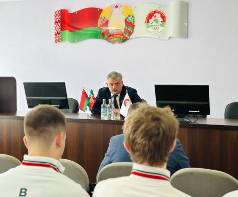 Министр спорта Сергей Михайлович Ковальчук - в диалоге с национальной командой