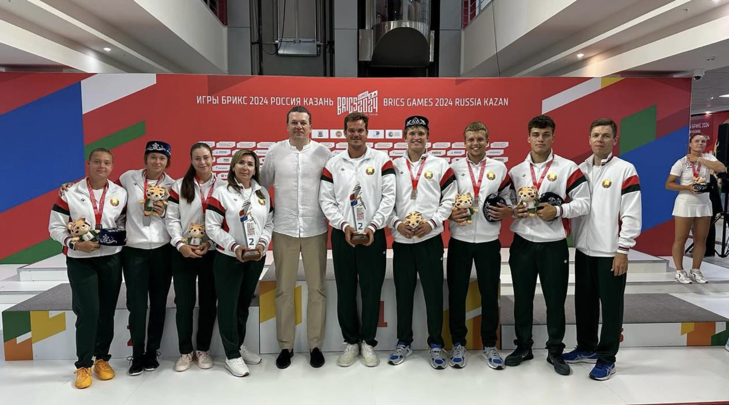 Сборная команда Республики Беларусь по теннису серебряные призеры Игр БРИКС 2024. 2 место и у девушек и у мужчин