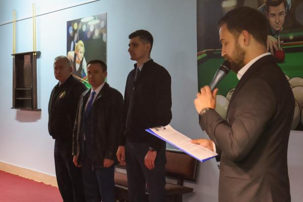 Торжественное открытие новой бильярдной комнаты