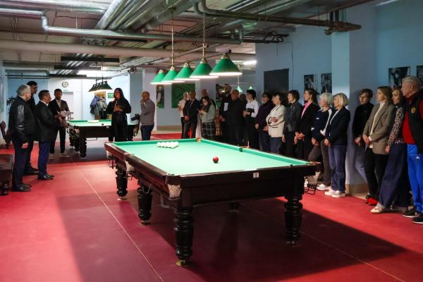 Торжественное открытие новой бильярдной комнаты