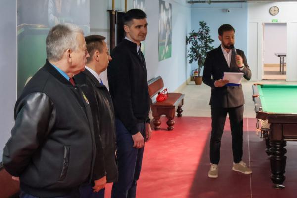 Торжественное открытие новой бильярдной комнаты