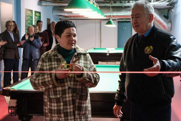 Торжественное открытие новой бильярдной комнаты