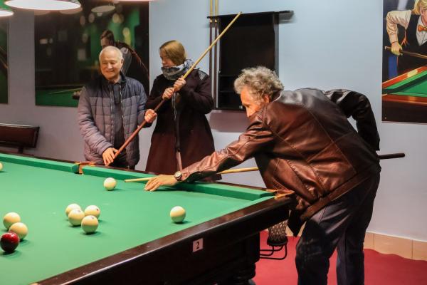 Торжественное открытие новой бильярдной комнаты