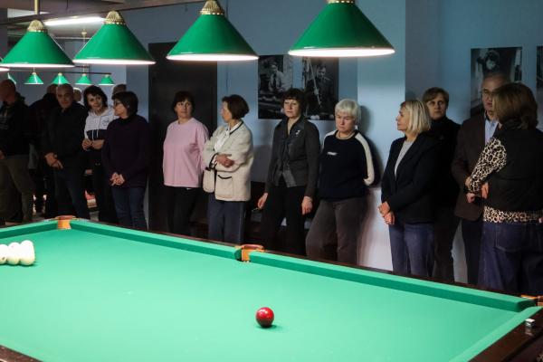 Торжественное открытие новой бильярдной комнаты
