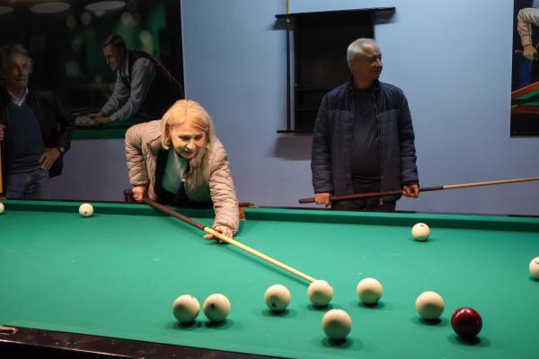 Торжественное открытие новой бильярдной комнаты